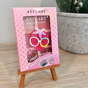 ANYLADY Sweet Strawberry Eyeshadow Palette Pink Shimmer Glitter New